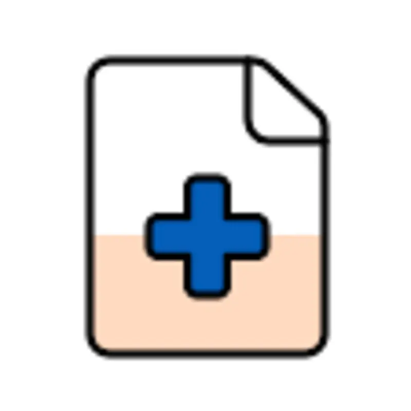 Piktogramm zeigt die Aufnahme-Packliste