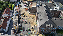 Die Baustelle an der Pennigstiege. Die Baustelle an der Pennigstiege.
