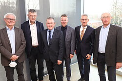 Gastgeber und Referenten des 27. Sendenhorster Adventssymposiums (v.l.): Prof. Dr. Christian Kneitz, Prof. Dr. Hendrik Schulze-Koops, Dr. Ludwig Bause, PD Dr. Daniel Windschall, Prof. Dr. Michael Hammer und Dr. Michael Renelt.