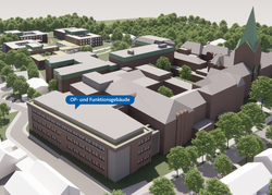 So sieht das neue OP- und Funktionsgebäude des St. Josef-Stifts aus. Visualisierung: LUDES Architekten