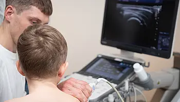 Sonografie der Schulter.